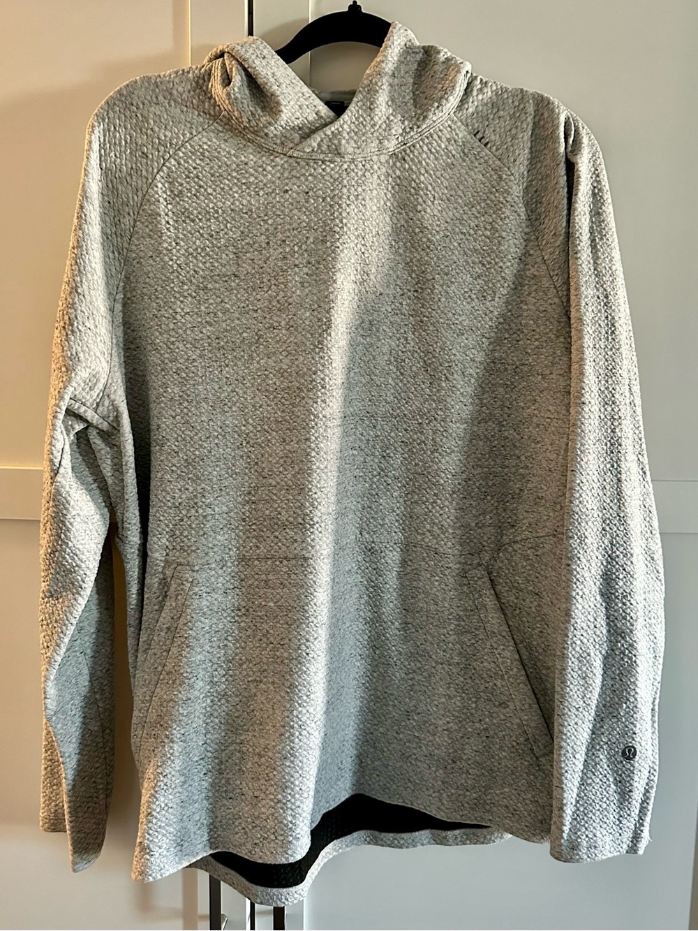 lululemon athletica Light Gray Textured Hooded Pullover